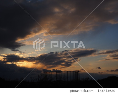 Fantastic sunset scenery Fantastic sunset scenery 123213680