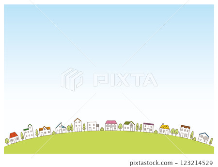居住區影像、背景素材、住宅 123214529