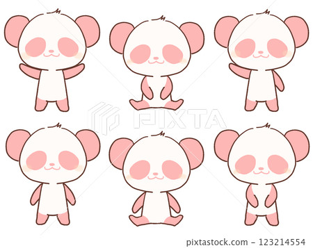 Panda set in various poses Panda set in various poses 123214554