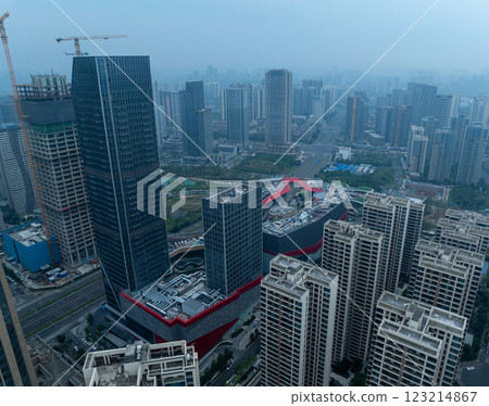 Aerial view of landscape in Chengdu city, China Aerial view of landscape in Chengdu city, China 123214867