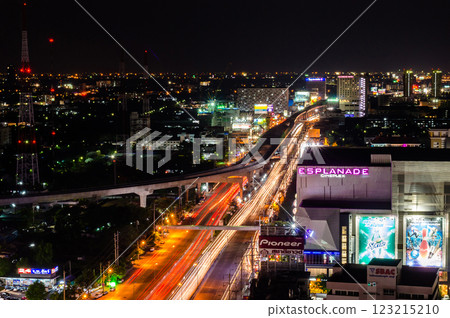 City skyline illuminated at night, Bangkok, Thailand City skyline illuminated at night, Bangkok, Thailand 123215210