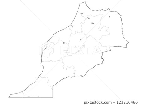 Blank map Morocco 123216460