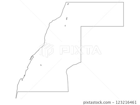 Blank map Western Sahara 123216461