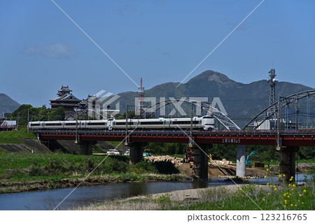 The Stork Express crossing the iron bridge 123216765