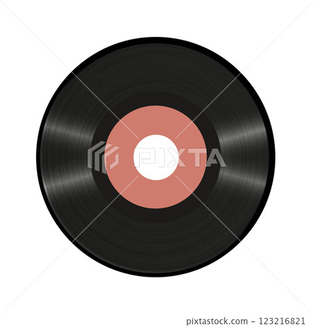 Illustration of record, single, Showa retro, PNG, transparent background 123216821