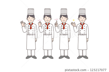 Male chef pose set 01_full body 123217077