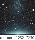 Snowing night sky 123217230