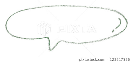 Separate green speech bubble on transparent background 123217556