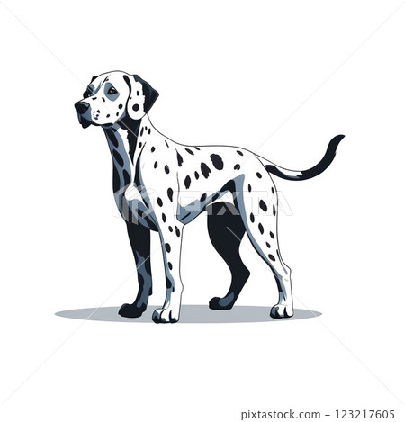 Dalmatian cartoon illustration 123217605