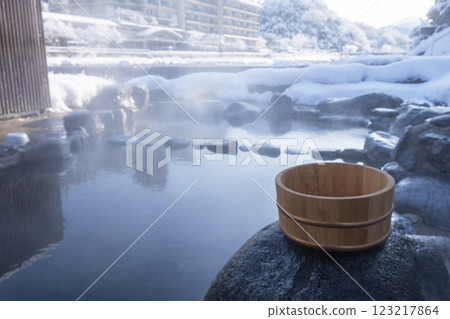 三朝溫泉雪景 三朝溫泉雪景 123217864