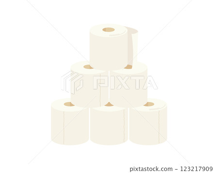 Illustration of a pile of toilet paper 123217909