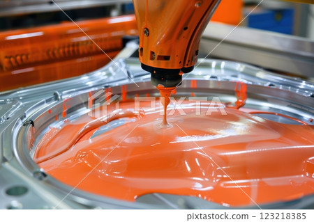 High-Tech Automotive Paint Application in Advanced Manufacturing Environment 123218385
