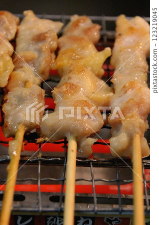 Yakitori grilled on a grill Yakitori grilled on a grill 123219045