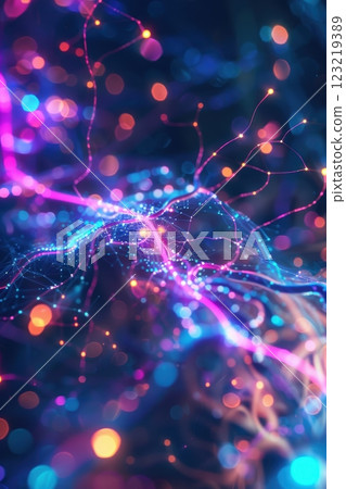 Abstract Visualization of Neon Cognitive Learning Pathways in Virtual Reality 123219389