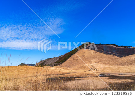 Soni Plateau on the day of the mountain burning on February 15, 2025. The area around the ridge of Mt. Kuraizumi gradually burns. Soni Plateau on the day of the mountain burning on February 15, 2025. The area around the ridge of Mt. Kuraizumi gradually burns. 123219586