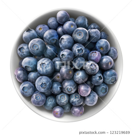 Bowl with Blueberries Bowl with Blueberries 123219689