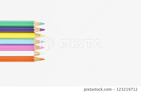 Colorful colored pencil 123219712