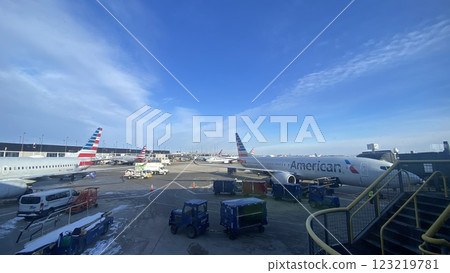Chicago O'Hare Airport in winter 123219781