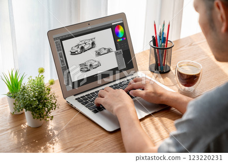 Electric car design software on computer screen show simulation blueprint snugly Electric car design software on computer screen show simulation blueprint snugly 123220231