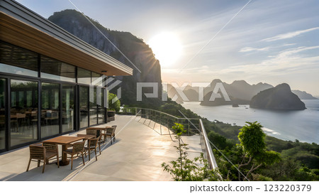 luxury coffee shop  and restaurant in Palawan,  Philippines 123220379