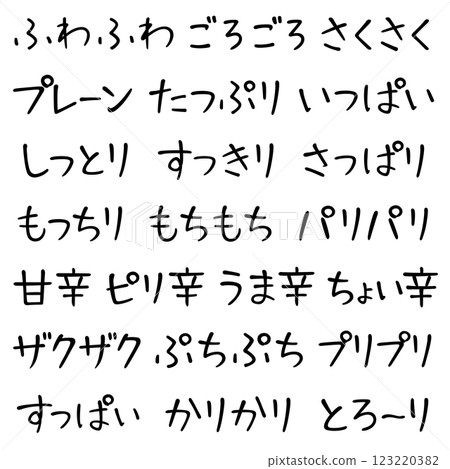 手寫文字：糖果的擬聲詞和擬態詞 123220382