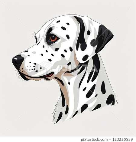 Dalmatian profile illustration 123220539