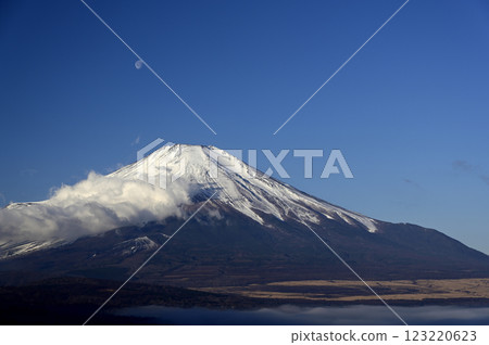 February, dawn over Mt. Fuji (Photo taken at Myojinyama Panorama Observatory, Yamanakako Village) 123220623
