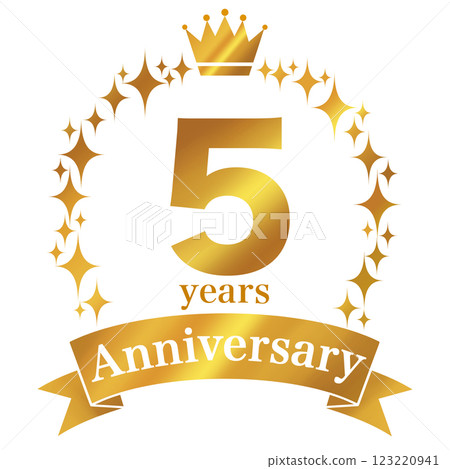 五週年紀念標誌 五週年紀念標誌 123220941