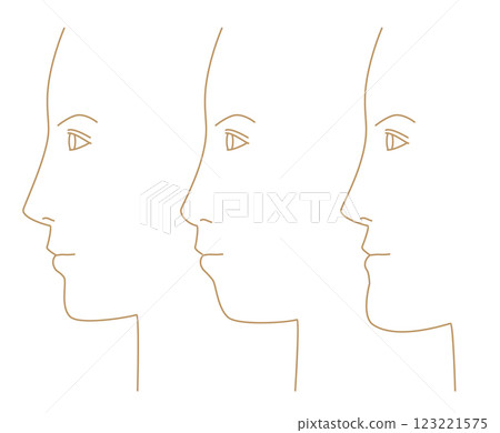 Male profile. Illustration of jaw shape Male profile. Illustration of jaw shape 123221575