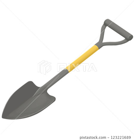 Garden Shovel gardening tool cartoon isometric Garden Shovel gardening tool cartoon isometric 123221689
