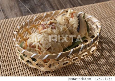 Chinese-style steamed rice balls Chinese-style steamed rice balls 123221737