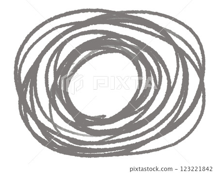 Roughly hand-drawn swirls, spirals, circles 123221842