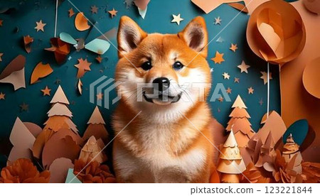 無縫柯基犬插圖 123221844