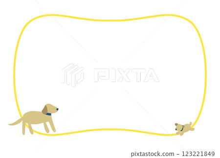 Golden Retriever Frame / Postcard Golden Retriever Frame / Postcard 123221849