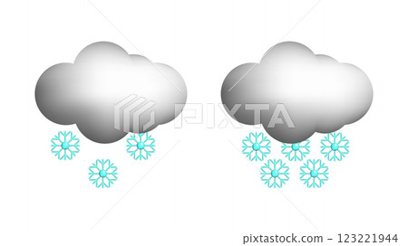 Weather 3d icons realistic isolated vector set. Heavy snowfall. Design weather app web site game logo banner. Meteorology concept. Weather 3d icons realistic isolated vector set. Heavy snowfall. Design weather app web site game logo banner. Meteorology concept. 123221944