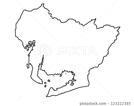 愛知縣中部地區的略顯鬆散的白色地圖 愛知縣中部地區的略顯鬆散的白色地圖 123222385