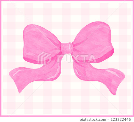 Whimsical Coquette pink ribbon bow watercolor Hand Painted vector Whimsical Coquette pink ribbon bow watercolor Hand Painted vector 123222446