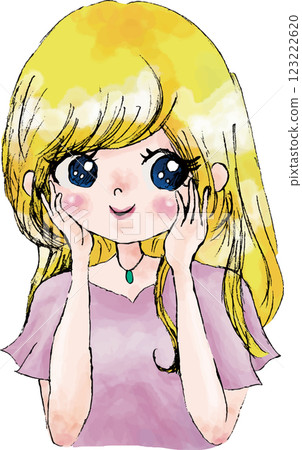 a著拐杖的女孩 123222620