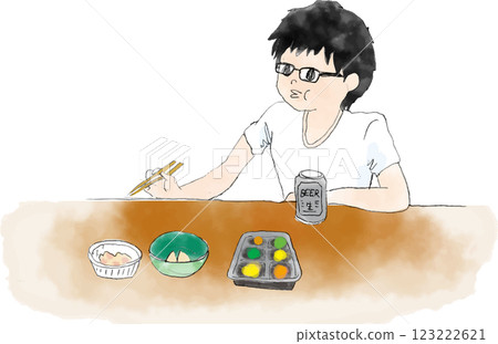 A boy who eats rice 123222621