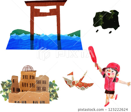 廣島觀光景點插圖剪輯 廣島觀光景點插圖剪輯 123222624