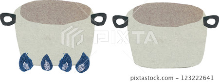 在煤氣爐上的鍋裡做飯 123222641