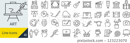 Art line icon set 123223070