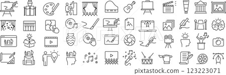 向量單色藝術線圖示集 向量單色藝術線圖示集 123223071