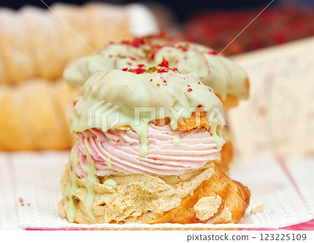 Variation of sweet local desset called pinwheel or wreath 123225109