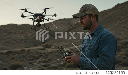 Worker who operates the drone 123226163