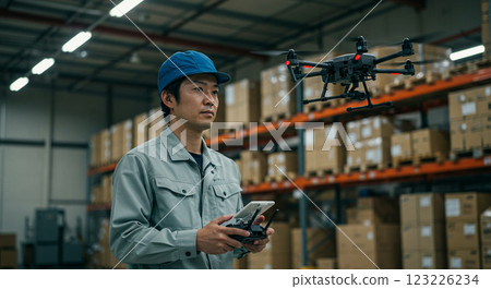 Worker who operates the drone 123226234