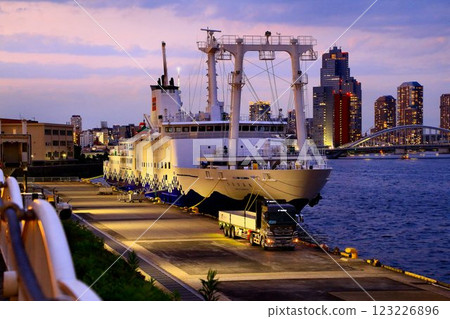 The third generation "Sarubia Maru" cargo ship that supports the lives of the islands 123226896