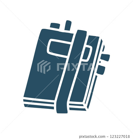 Doodle book or notebook icon hand drawn in a modern minimalistic style Doodle book or notebook icon hand drawn in a modern minimalistic style 123227018