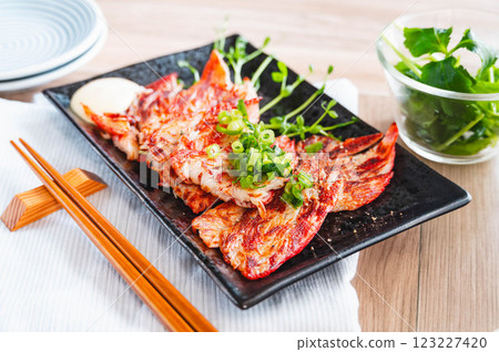 Grilled crab sticks Grilled crab sticks 123227420
