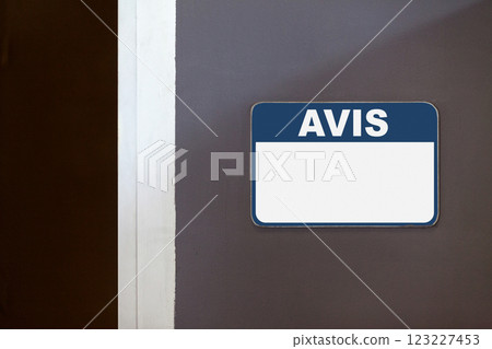 Blank French notice sign 123227453